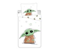 Disney Parure de lit coton Star Wars Bébé Yoda 2 pièces réversible 140 x 200 cm