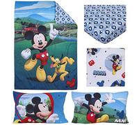 Disney Parure de lit pour Enfant en Polyester, Mickey Mouse Playahouse, 4 pièces (Lot de 1)