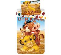 Disney Parure de lit Roi Lion 100 x 135 cm – Taie d'oreiller 40 x 60 cm