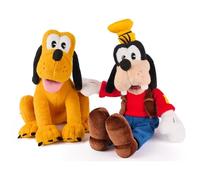 Disney - Peluche classique Goofy et Pluto, Mickey et ses amis, animal en peluche collector de luxe, 35,6 cm