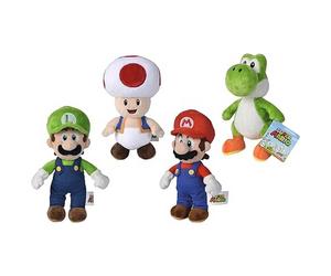 Disney Peluche Supermario 4 Assorti 20 Cm