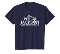 Disney Percy Jackson and the Olympians Series Title Logo T-Shirt, Enfant, Bleu Marine, 6 ans