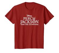 Disney Percy Jackson and the Olympians Series Title Logo T-Shirt, Enfant, Canneberge, 6 ans
