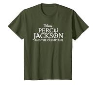 Disney Percy Jackson and the Olympians Series Title Logo T-Shirt, Enfant, Olive, 10 ans