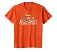 Disney Percy Jackson and the Olympians Series Title Logo T-Shirt, Enfant, Orange, 6 ans