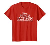 Disney Percy Jackson and the Olympians Series Title Logo T-Shirt, Enfant, Rouge, 3 ans