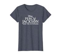 Disney Percy Jackson and the Olympians Series Title Logo T-Shirt, Femme, Bleu Chiné, M
