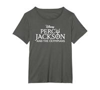 Disney Percy Jackson and the Olympians Series Title Logo T-Shirt, Femme Grandes tailles, Asphalte, 1X