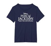 Disney Percy Jackson and the Olympians Series Title Logo T-Shirt, Femme Grandes tailles, Bleu Marine, 5X