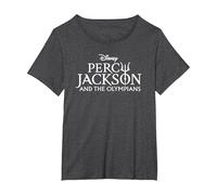 Disney Percy Jackson and the Olympians Series Title Logo T-Shirt, Femme Grandes tailles, Chiné Foncé, 6X