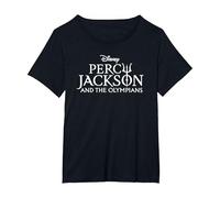 Disney Percy Jackson and the Olympians Series Title Logo T-Shirt, Femme Grandes tailles, Noir, 1X