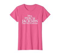 Disney Percy Jackson and the Olympians Series Title Logo T-Shirt, Femme, Rose Chiné, M