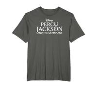 Disney Percy Jackson and the Olympians Series Title Logo T-Shirt, Homme Grandes tailles, Asphalte, 4X Tall