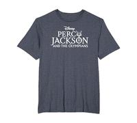Disney Percy Jackson and the Olympians Series Title Logo T-Shirt, Homme Grandes tailles, Bleu Chiné, 2X Tall