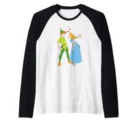 Disney Peter Pan and Wendy Darling Kiss Valentine’s Day Manche Raglan