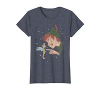 Disney Peter Pan Clochette Hey You T-Shirt, Femme, Bleu Chiné, S