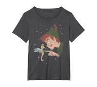 Disney Peter Pan Clochette Hey You T-Shirt, Femme Grandes tailles, Chiné Foncé, 5X