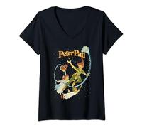 Disney Peter Pan Darling Flight Vintage T-Shirt avec Col en V