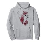 Disney Peter Pan Fée Clochette Aquarelle Portrait Floral Sweat à Capuche