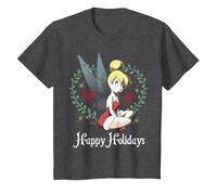 Disney Peter Pan Fée Clochette Happy Holidays Graphic T-shirt T-Shirt, Enfant, Chiné Foncé, 8 ans