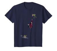 Disney Peter Pan Hook Falling To The Alligator T-Shirt, Enfant, Bleu Marine, 4 ans