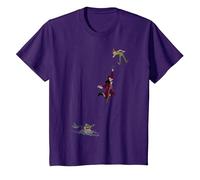 Disney Peter Pan Hook Falling To The Alligator T-Shirt, Enfant, Violet, 4 ans