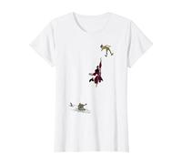 Disney Peter Pan Hook Falling To The Alligator T-Shirt, Femme, Blanc, XS