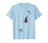 Disney Peter Pan Hook Falling To The Alligator T-Shirt, Homme, Bleu Céleste, M