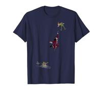 Disney Peter Pan Hook Falling To The Alligator T-Shirt, Homme, Bleu Marine, M
