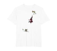 Disney Peter Pan Hook Falling To The Alligator T-Shirt, Homme Grandes tailles, Blanc, 5X Tall