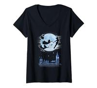 Disney Peter Pan Kids Night Flight Moon T-Shirt avec Col en V