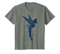 Disney Peter Pan T-shirt graphique Fée Clochette Americana Shadow T-Shirt, Enfant, Vert kaki chiné, 2 ans