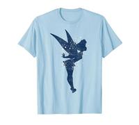 Disney Peter Pan T-shirt graphique Fée Clochette Americana Shadow T-Shirt, Homme, Bleu Céleste, 3XL