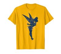 Disney Peter Pan T-shirt graphique Fée Clochette Americana Shadow T-Shirt, Homme, Doré vif, L