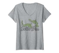 Disney Peter Pan Tick-Tock The Crocodile T-Shirt avec Col en V