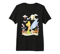 Disney Peter Pan Tinker Bell Never Land Flowers and Flight T-shirt haut de gamme