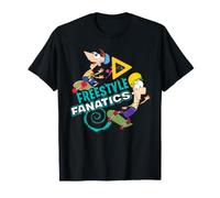 Disney Phineas and Ferb Freestyle Fanatics Skateboarding T-Shirt
