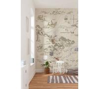 Disney Photo Papier Peint Bébé Chambre Mural 198x279cm Winnie Pooh Carte Beige