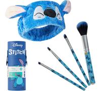 Disney Pinceaux Maquillages Stitch - Set Pinceaux Maquillage Yeux Et Blush Coffret Cadeau Femme Fille Ado Lilo Et Stitch (Bleu)