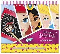 Disney Pincess Scratch Book : Livre à gratter et à colorier avec pochoirs et Autocollants pailletés avec Les Princesses Disney comme Cendrillon, Raiponce, Belle etc. Livre d'activités pour la Maison