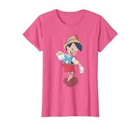 Disney Pinocchio Vintage Portrait T-Shirt, Femme, Rose Chiné, S