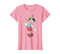 Disney Pinocchio Vintage Portrait T-Shirt, Femme, Rose, S