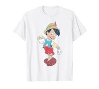 Disney Pinocchio Vintage Portrait T-Shirt, Homme, Blanc, S