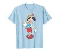 Disney Pinocchio Vintage Portrait T-Shirt, Homme, Bleu Céleste, M
