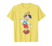 Disney Pinocchio Vintage Portrait T-Shirt, Homme, Citron, S