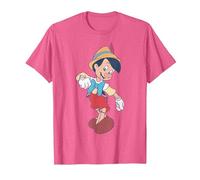 Disney Pinocchio Vintage Portrait T-Shirt, Homme, Rose Chiné, S