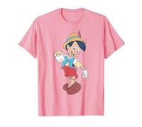 Disney Pinocchio Vintage Portrait T-Shirt, Homme, Rose, S