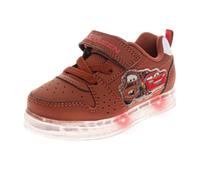 Disney Pixar Baskets Flash McQueen Chaussures de sport respirantes sans lacets avec éclairage LED Marron rouille Taille 5-10 tout-petit 11-12 pour petit enfant, Marron - Mater, 28 EU