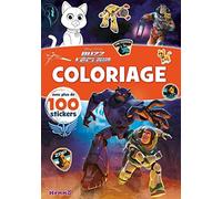 Disney Pixar Buzz l'Éclair - Coloriage avec plus de 100 stickers - Livre de coloriage avec stickers - Dès 4 ans