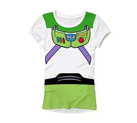 Disney Pixar Buzz Lightyear Costume Juniors T-Shirt ?Ǫ (XXL, White)